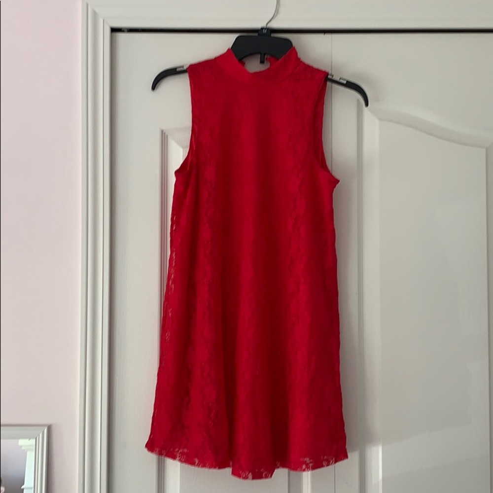 Red Lacey mini dress